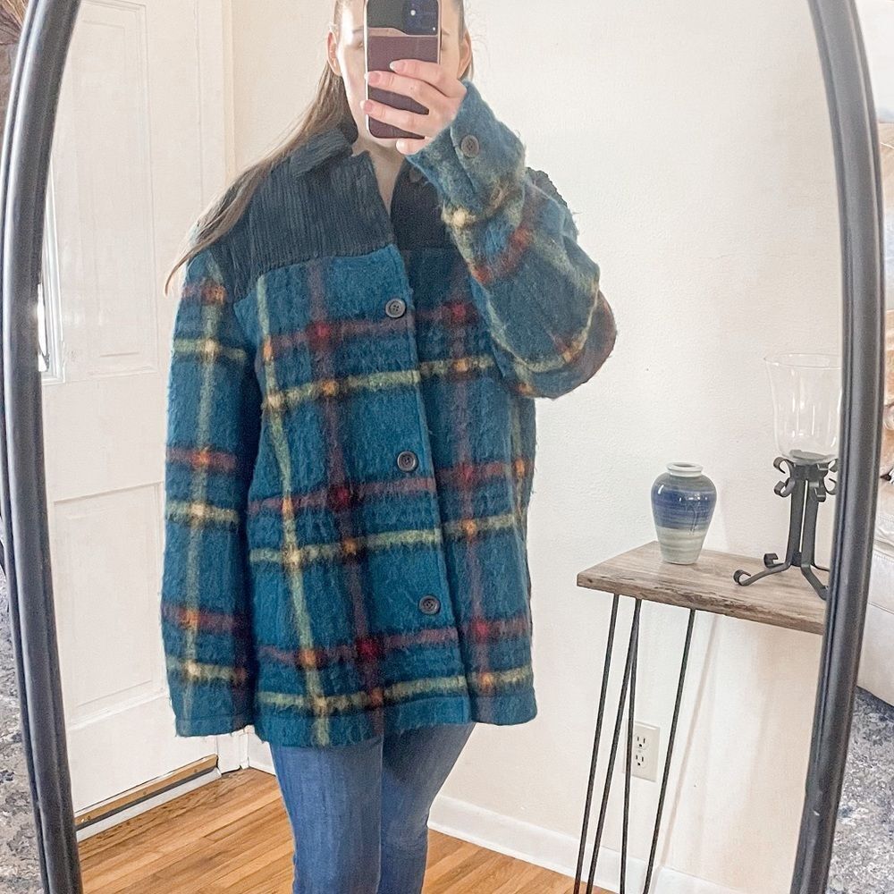 Zara Blue Plaid Jacket